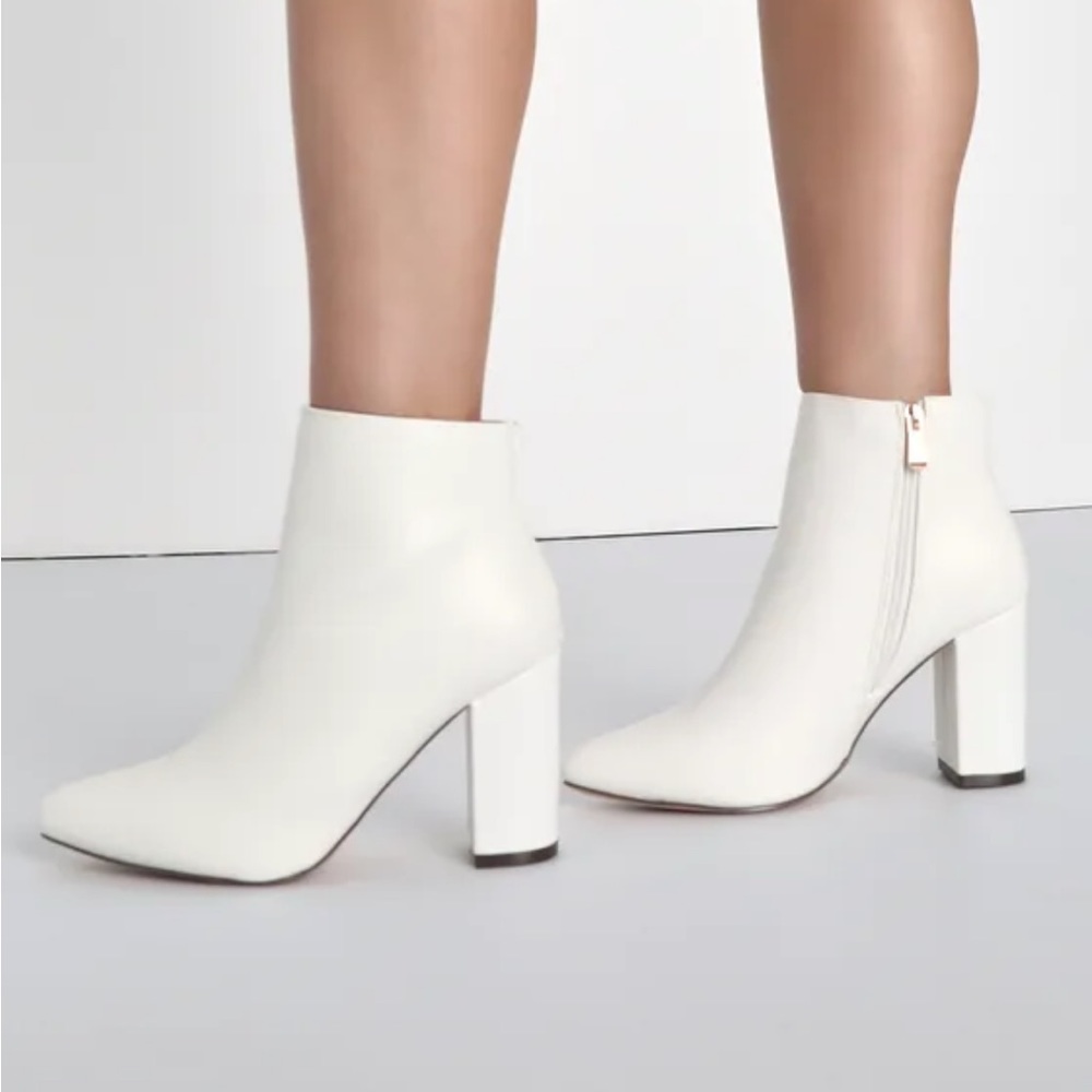 Lulus Brand White Booties